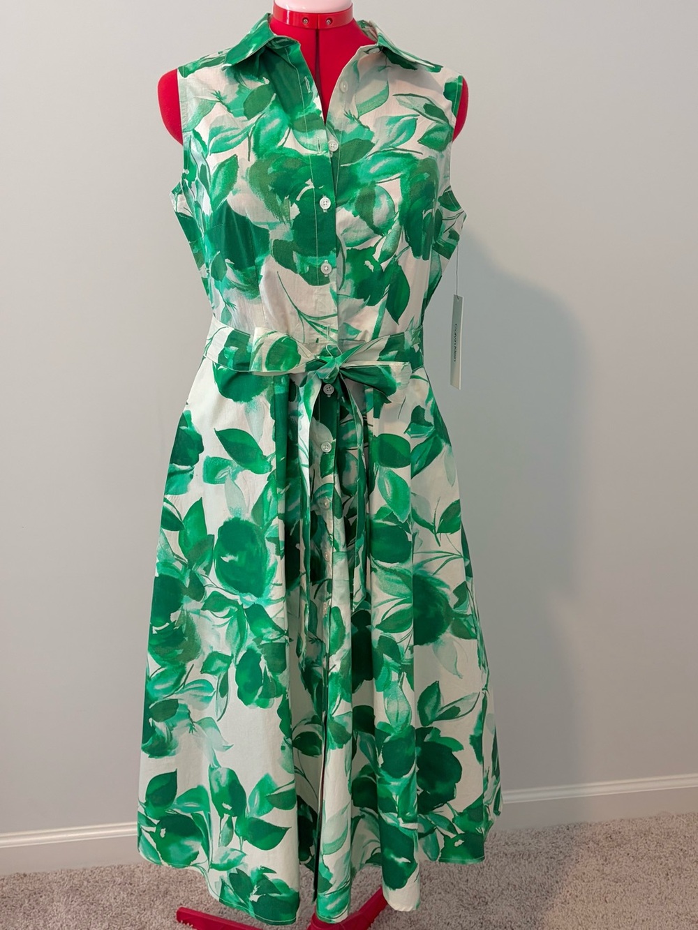 CALVIN KLEIN Button Front Dress NWT